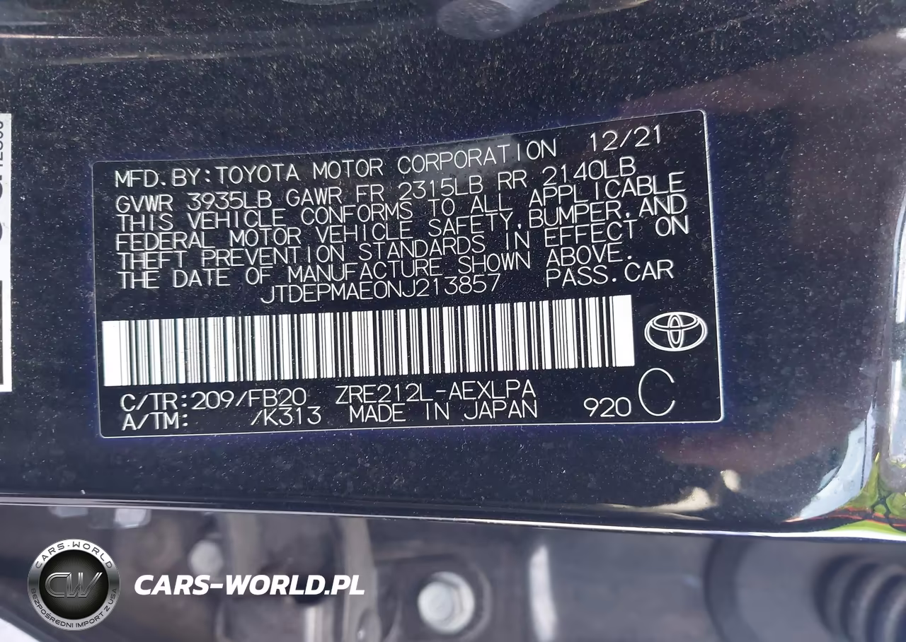 2022 Toyota Corolla Le VIN:JTDEPMAE0NJ213857 - 9