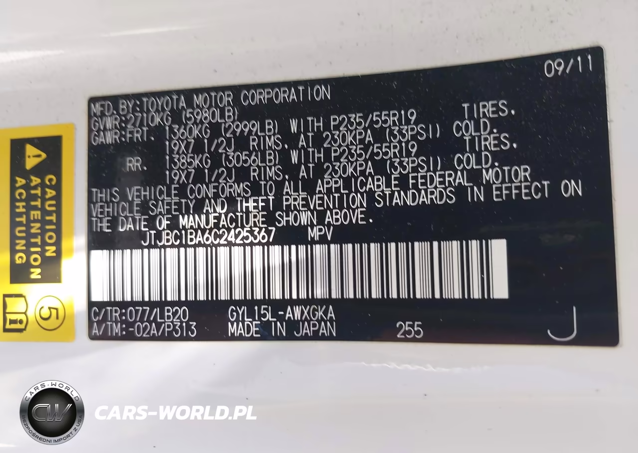 2012 Lexus Rx 450H VIN:JTJBC1BA6C2425367 - 9