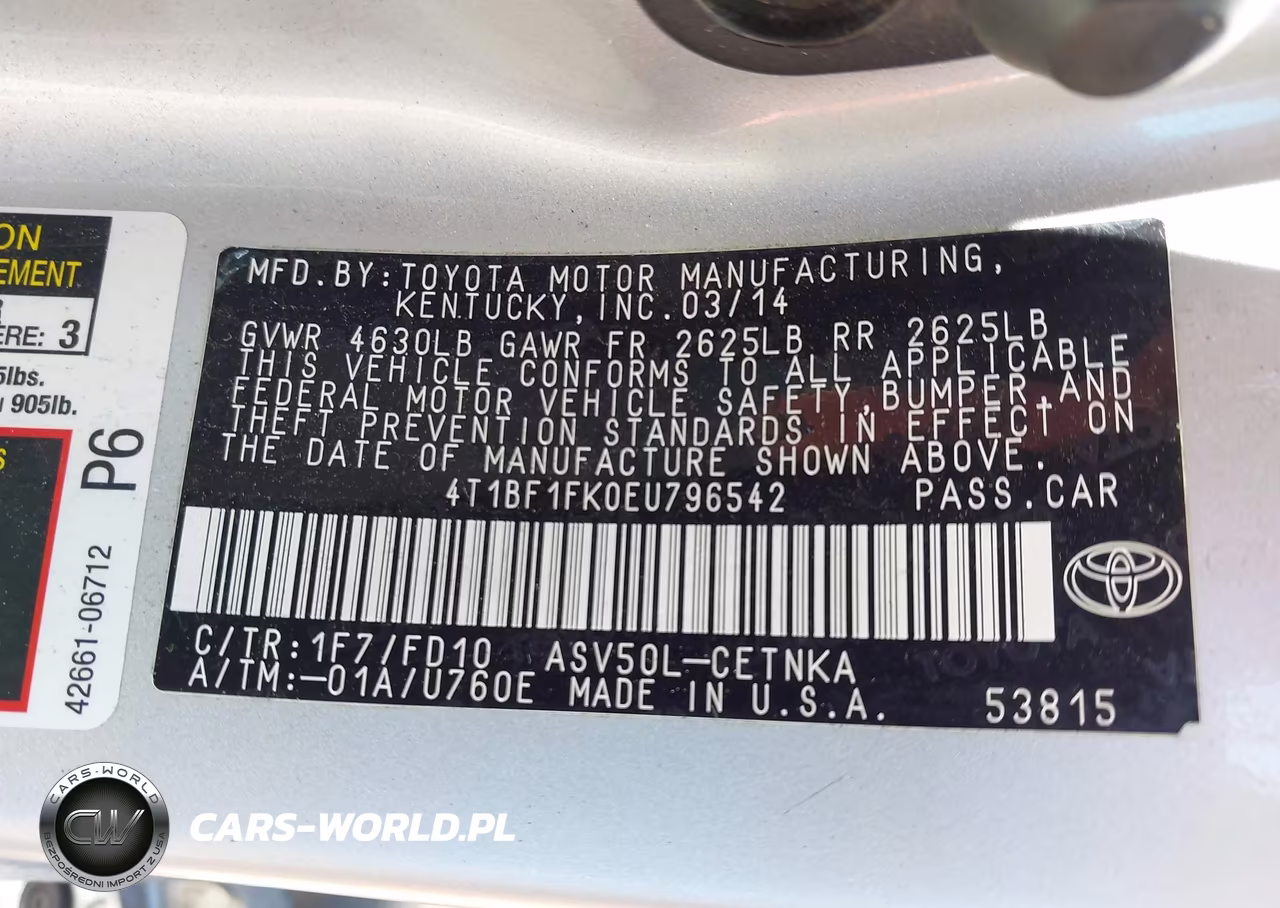 2014 Toyota Camry Le VIN:4T1BF1FK0EU796542 - 9