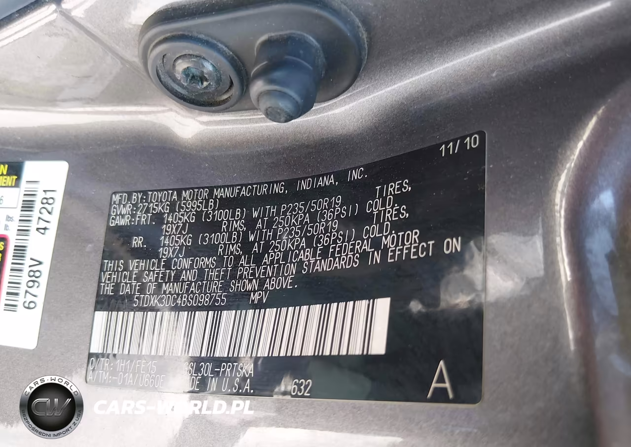 2011 Toyota Sienna Se VIN:5TDXK3DC4BS098755 - 9
