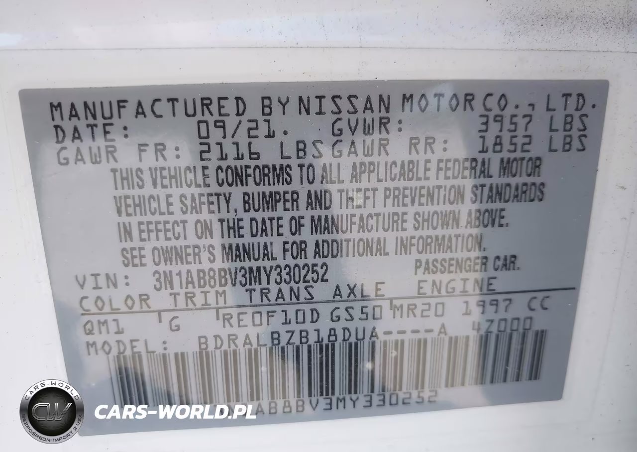 2021 Nissan Sentra S Xtronic Cvt VIN:3N1AB8BV3MY330252 - 9