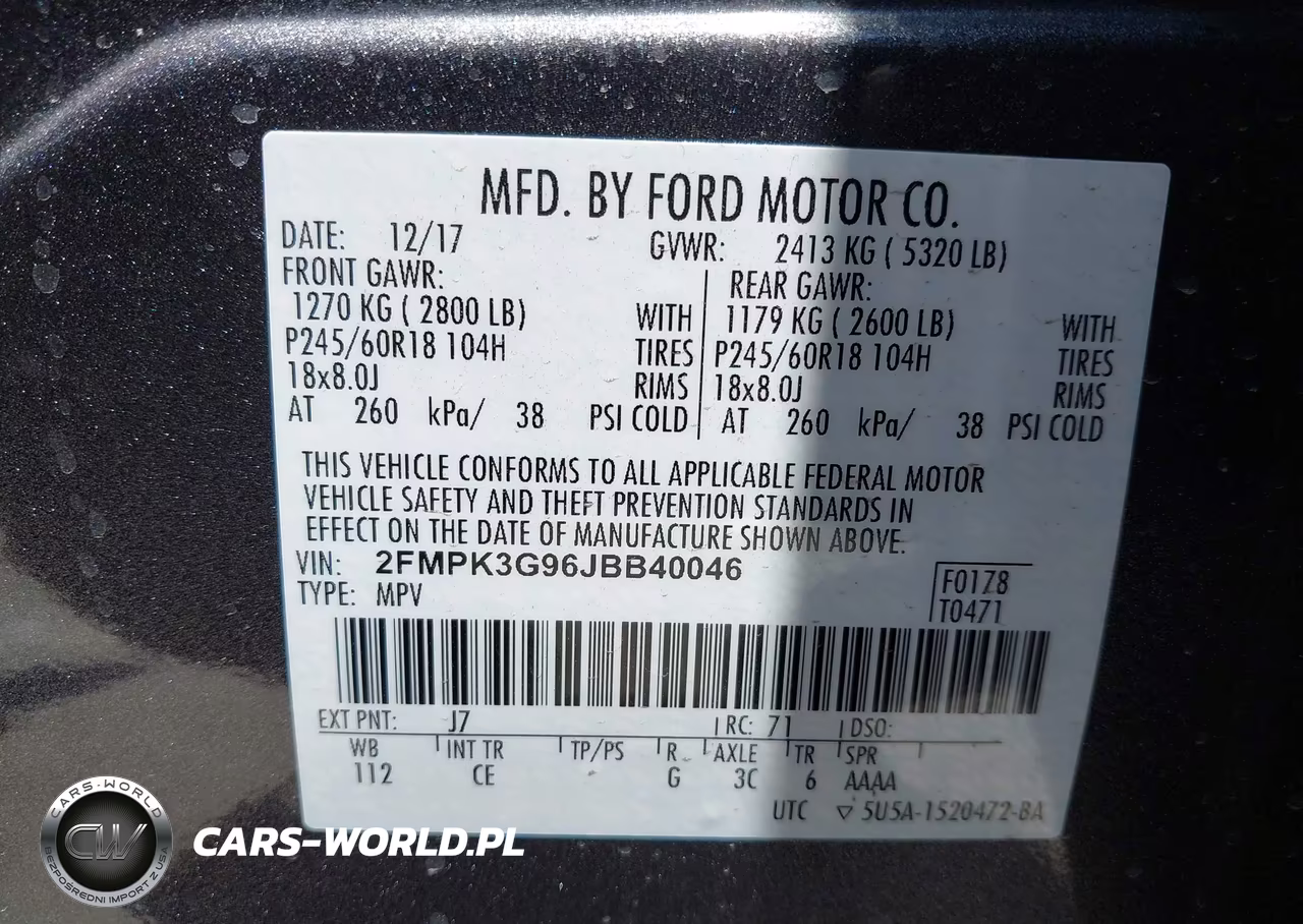 2018 Ford Edge Se VIN:2FMPK3G96JBB40046 - 9