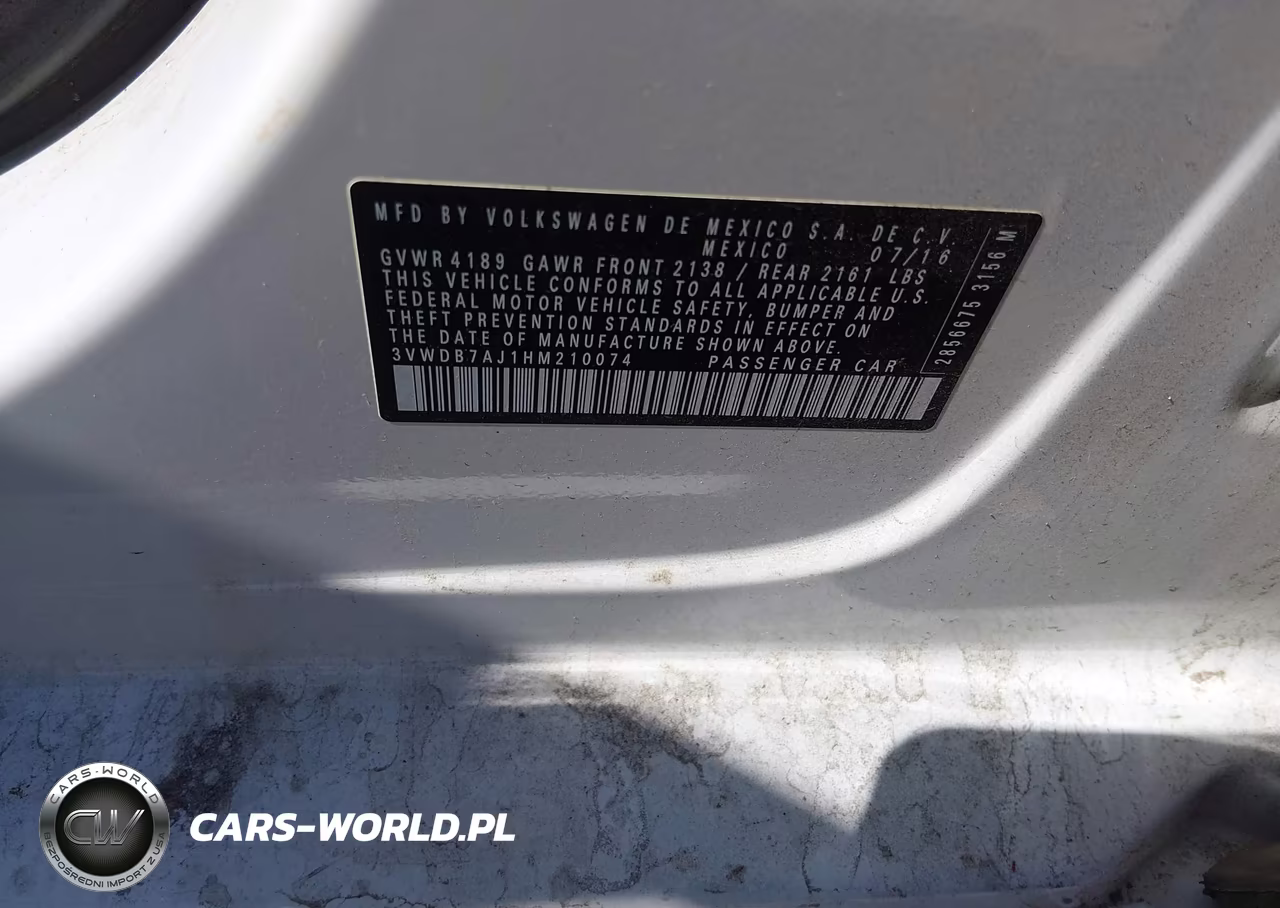 2017 Volkswagen Jetta 1.4T Se VIN:3VWDB7AJ1HM210074 - 9