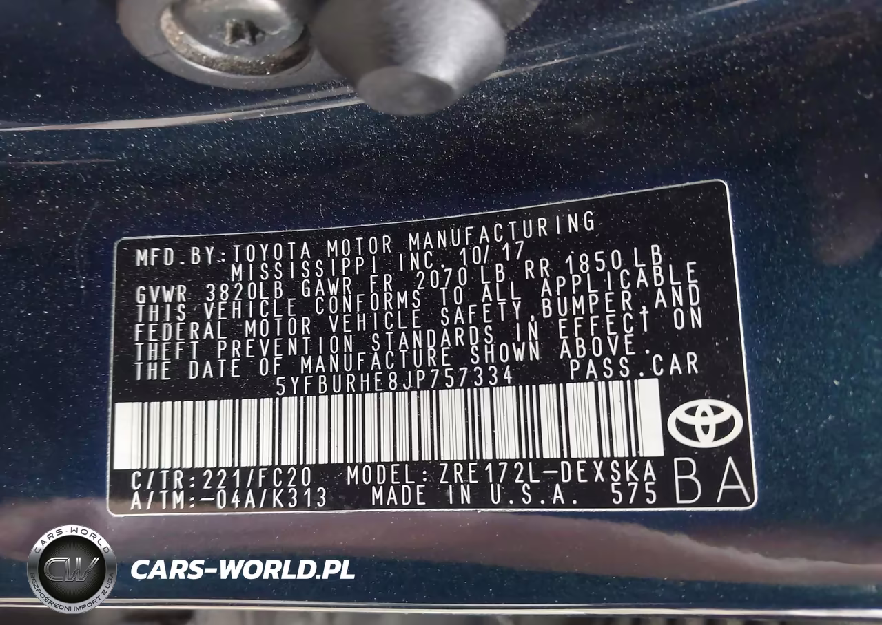 2018 Toyota Corolla Se VIN:5YFBURHE8JP757334 - 9