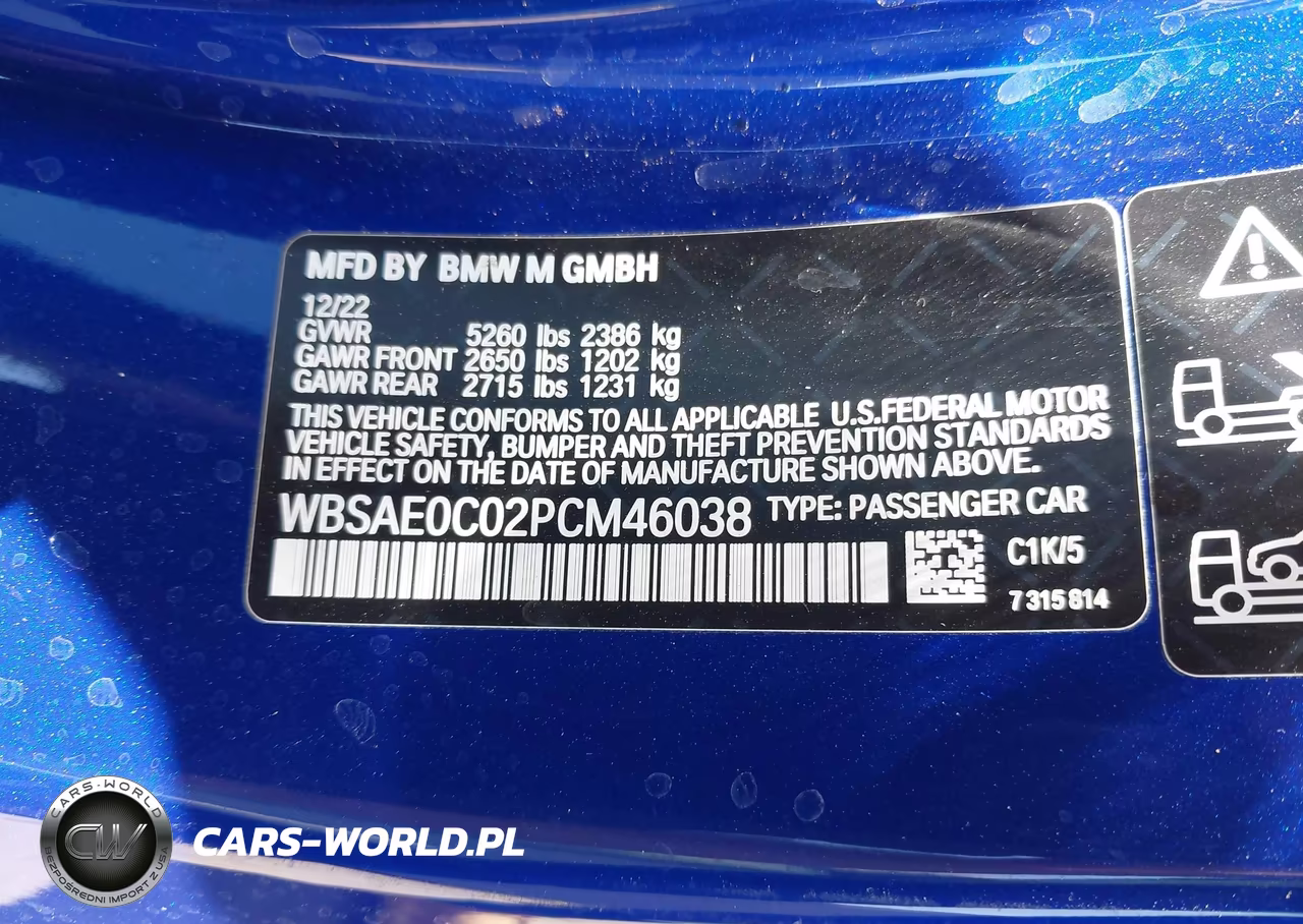 2023 BMW M8 Competition VIN:WBSAE0C02PCM46038 - 9