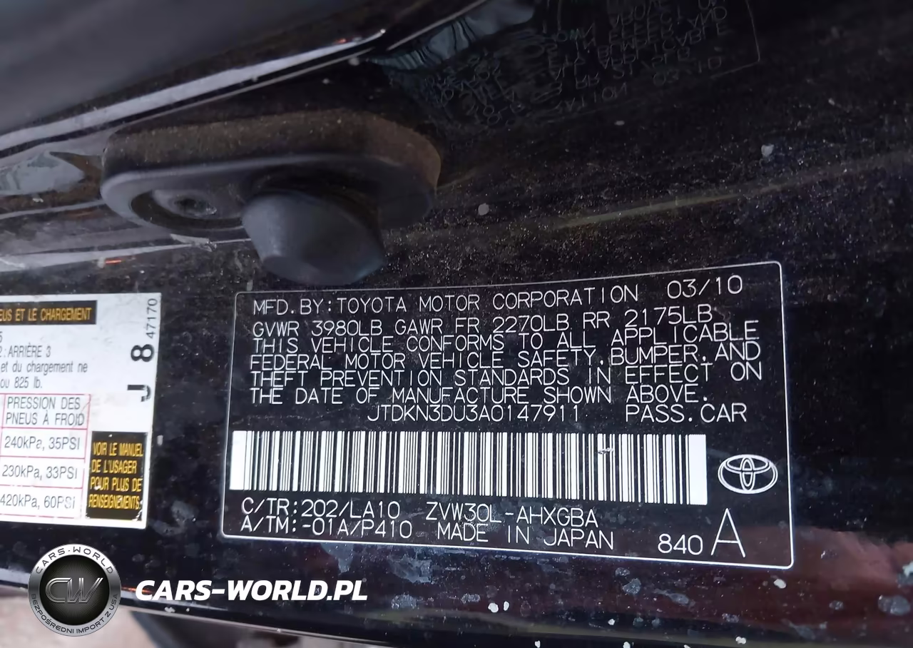 2010 Toyota Prius Iv VIN:JTDKN3DU3A0147911 - 9
