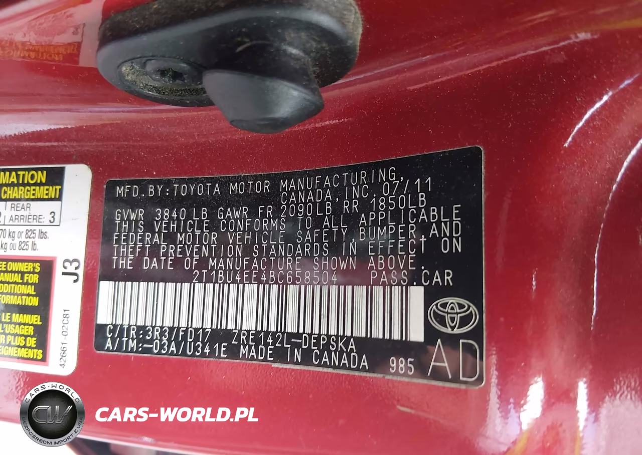 2011 Toyota Corolla S VIN:2T1BU4EE4BC658504 - 9