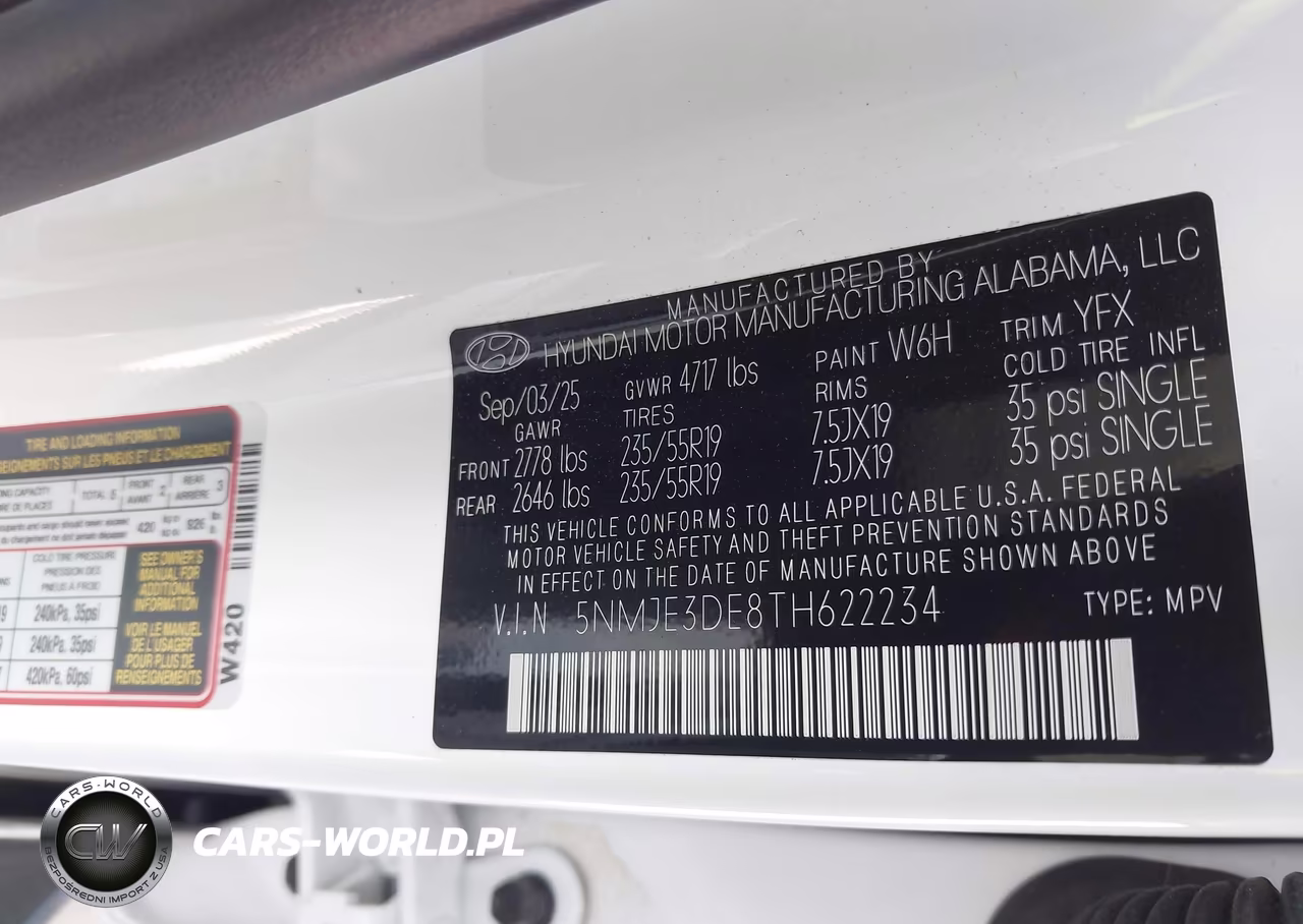 2026 Hyundai Tucson Limited VIN:5NMJE3DE8TH622234 - 9