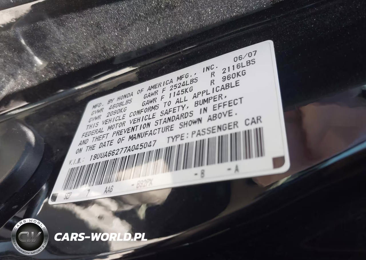 2007 Acura Tl 3.2 VIN:19UUA66277A045047 - 9