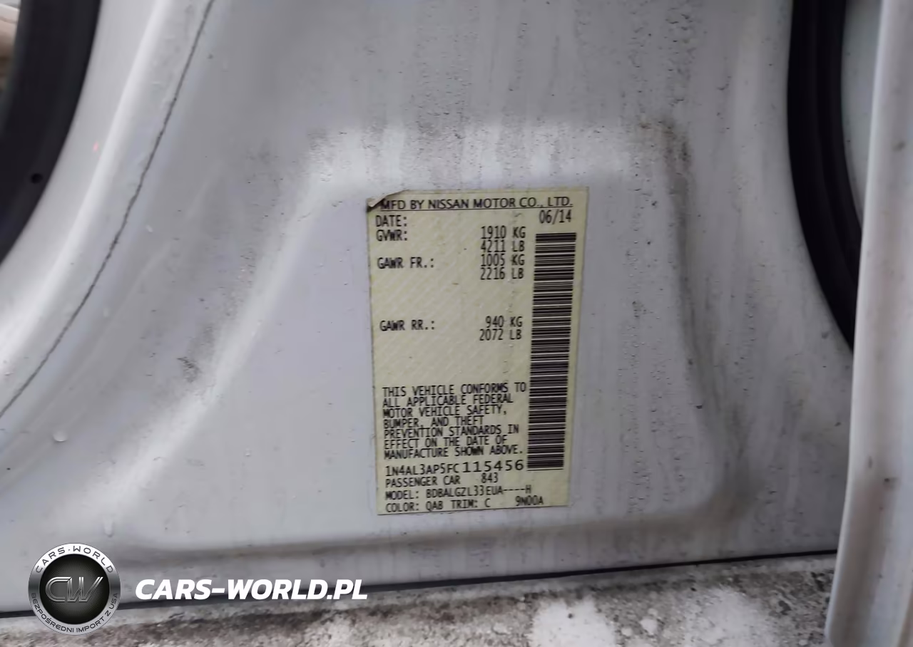 2015 Nissan Altima 2.5 S VIN:1N4AL3AP5FC115456 - 9