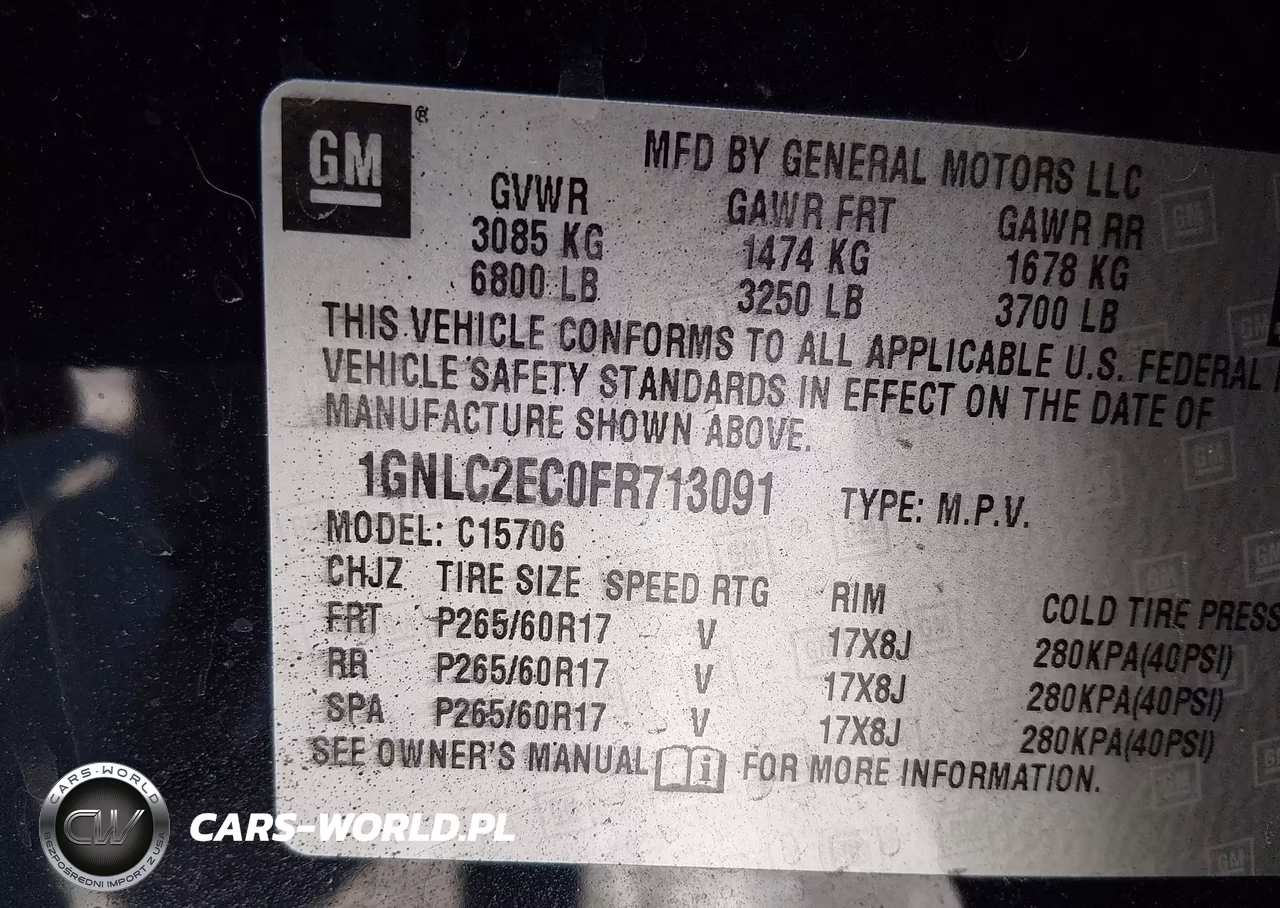 2015 Chevrolet Tahoe Commercial Fleet VIN:1GNLC2EC0FR713091 - 9