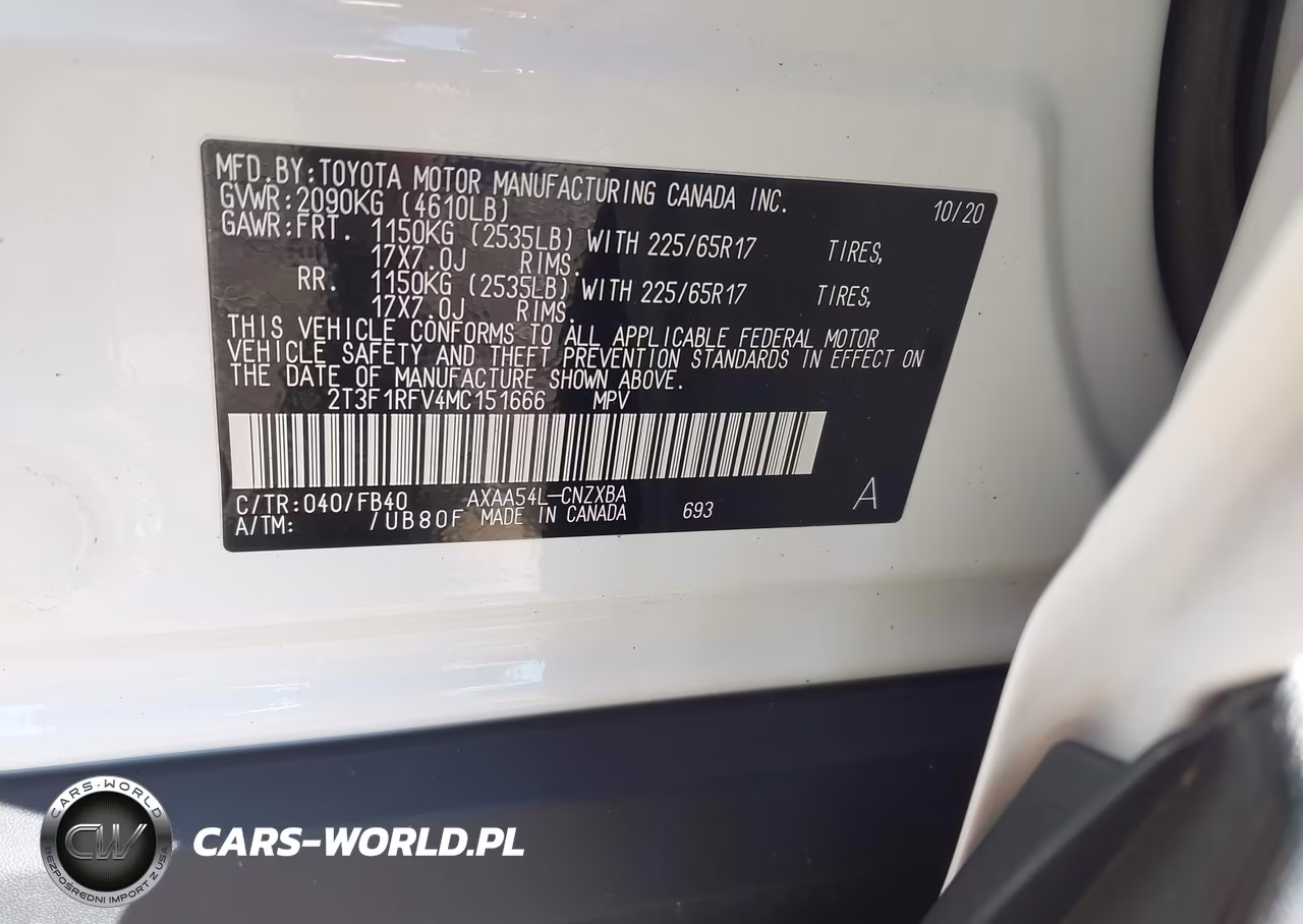 2021 Toyota Rav4 Le VIN:2T3F1RFV4MC151666 - 9