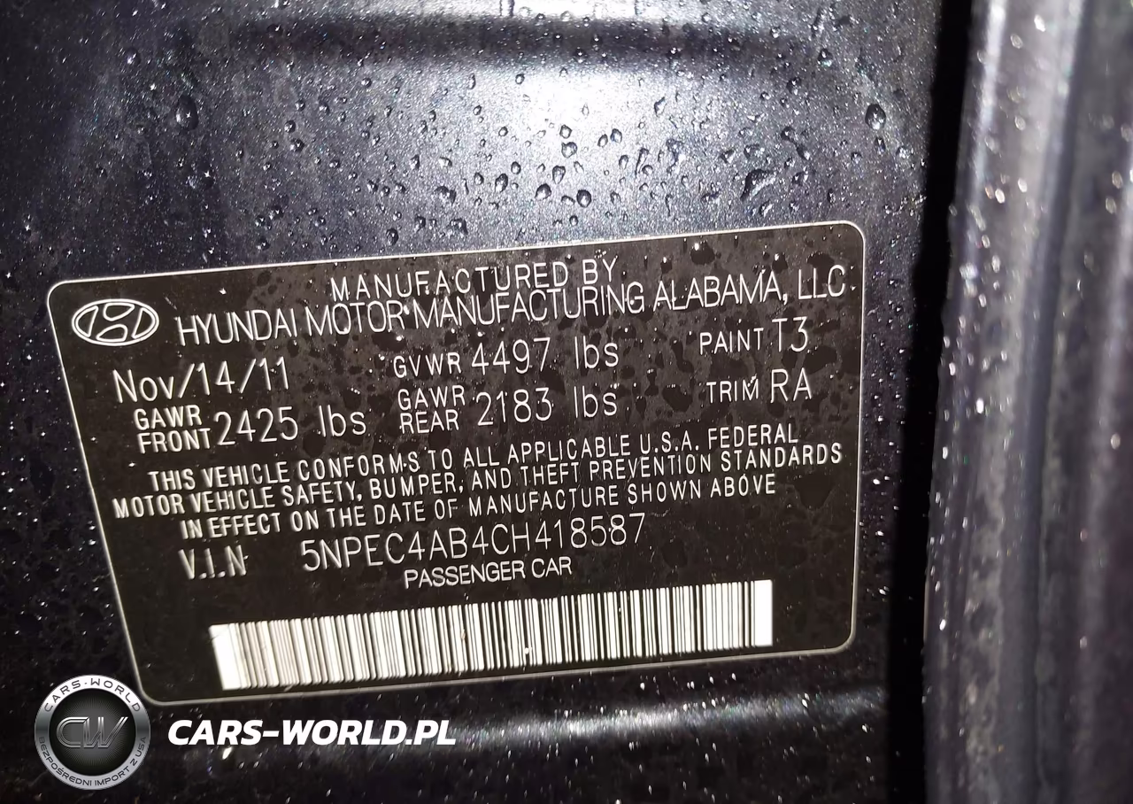 2012 Hyundai Sonata Se 2.0T VIN:5NPEC4AB4CH418587 - 9