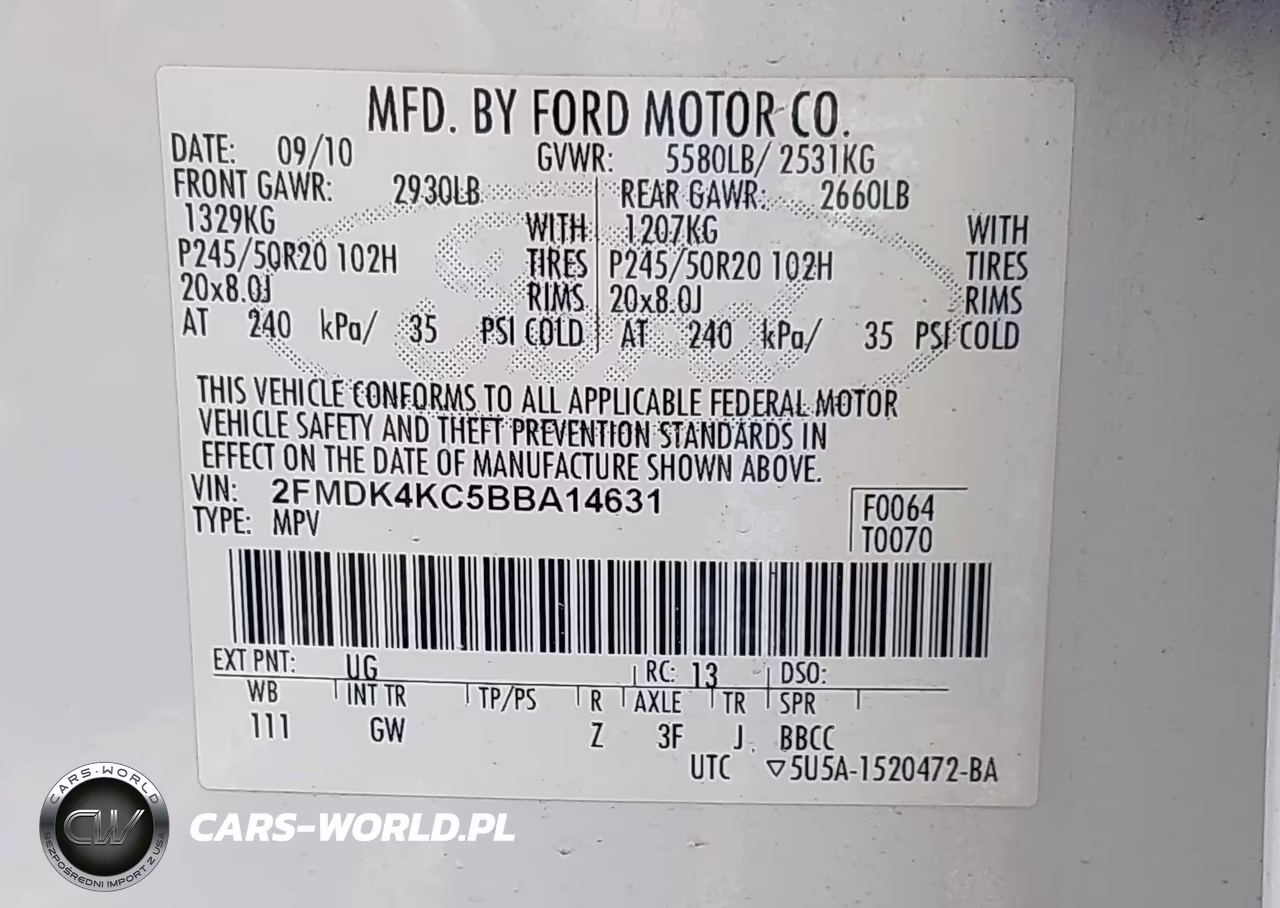 2011 Ford Edge Limited VIN:2FMDK4KC5BBA14631 - 9