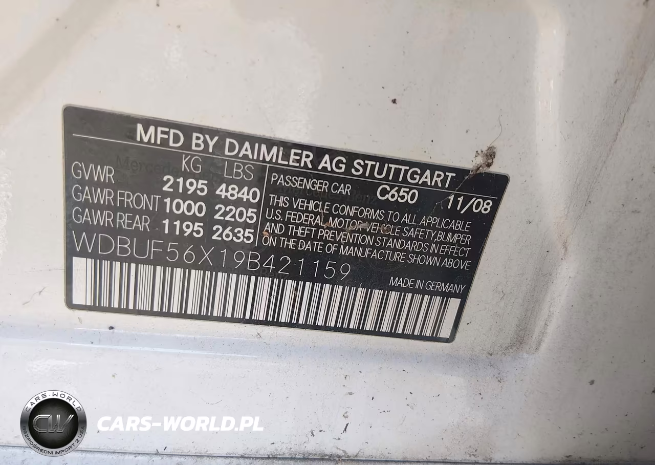 2009 Mercedes-Benz E 350 VIN:WDBUF56X19B421159 - 9