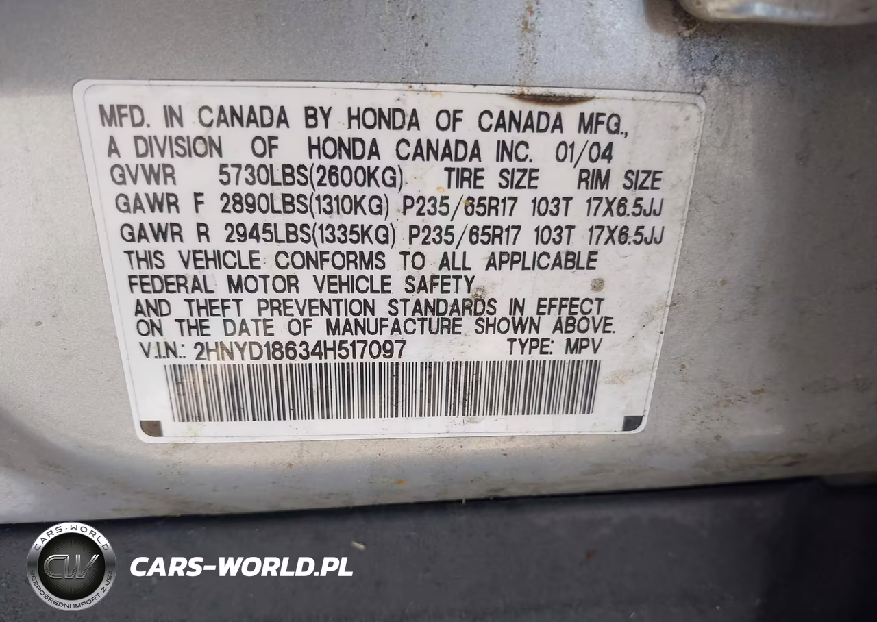 2004 Acura Mdx VIN:2HNYD18634H517097 - 9