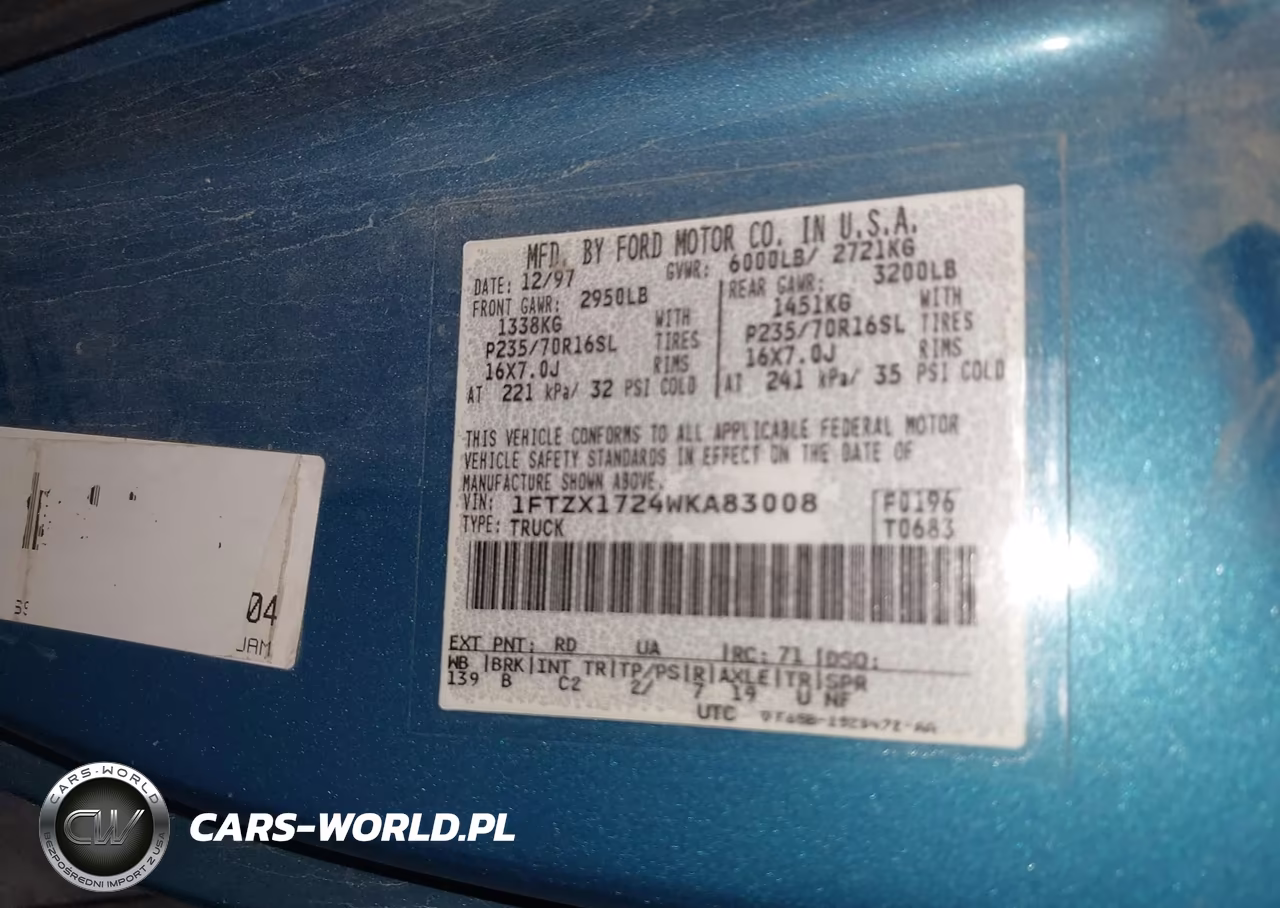 1998 Ford F-150 Standard-Xl-Xlt VIN:1FTZX1724WKA83008 - 9