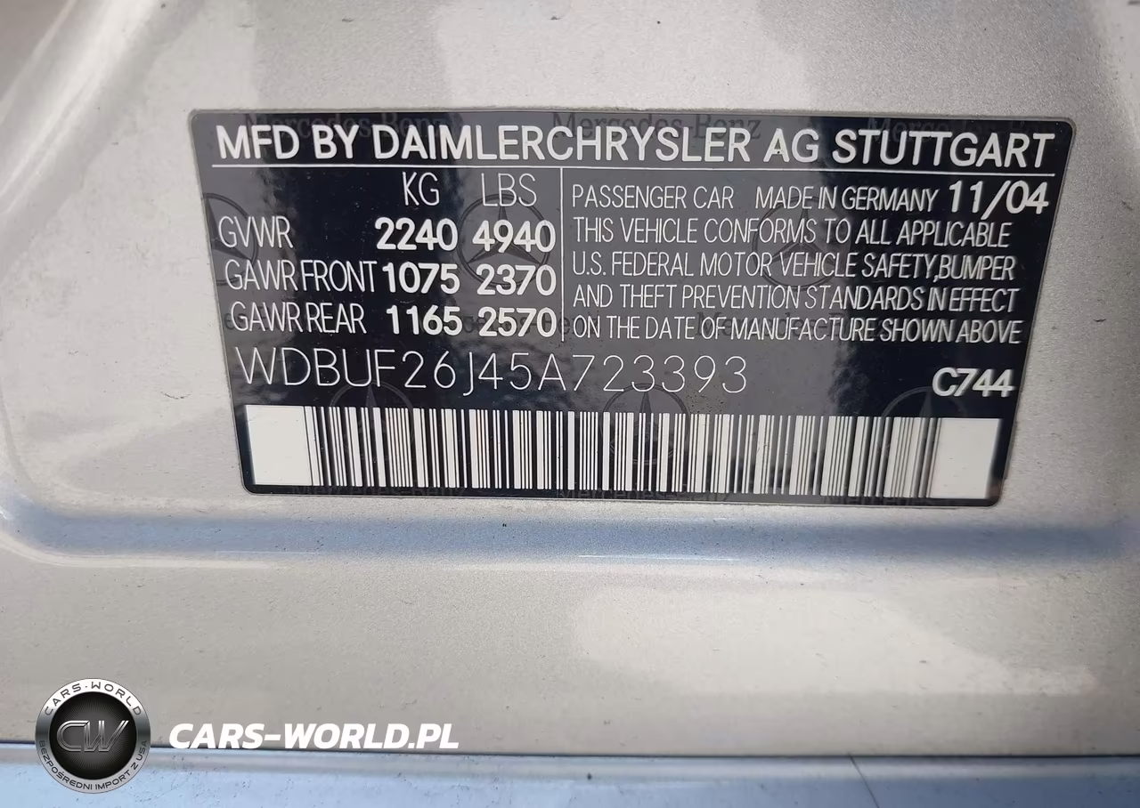 2005 Mercedes-Benz E 320 Cdi VIN:WDBUF26J45A723393 - 9