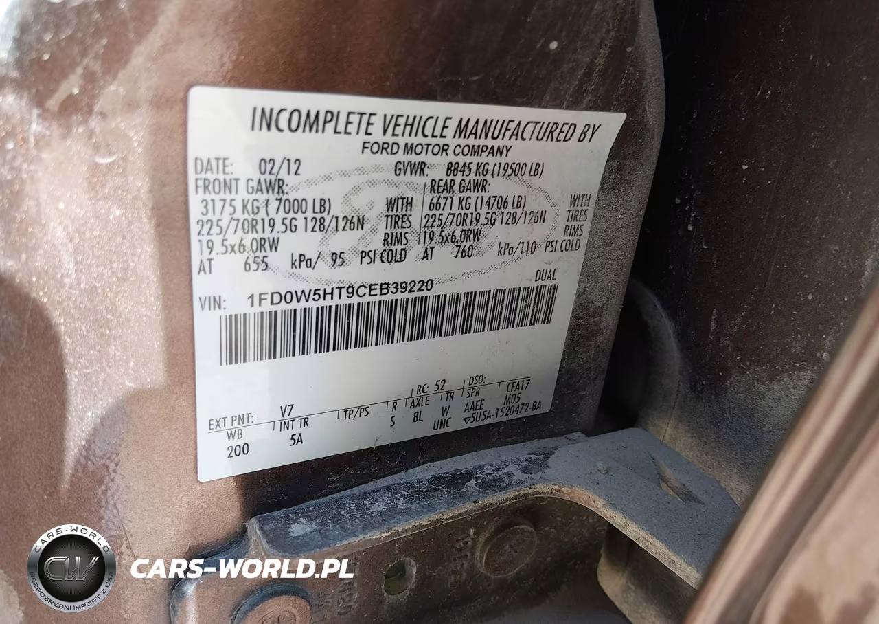 2012 Ford F-550 Chassis Lariat-Xl-Xlt VIN:1FD0W5HT9CEB39220 - 9