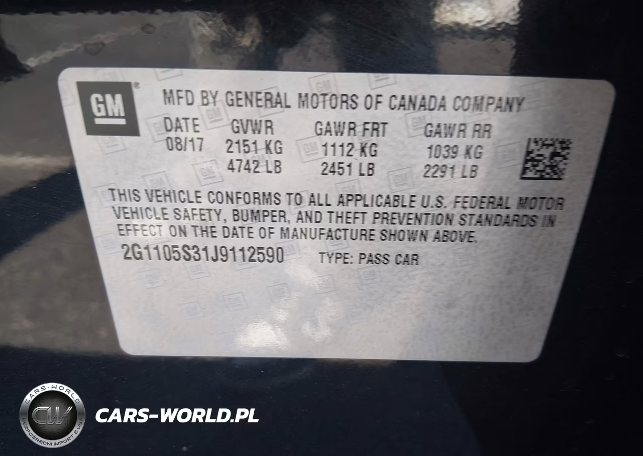 2018 Chevrolet Impala 1Lt VIN:2G1105S31J9112590 - 9
