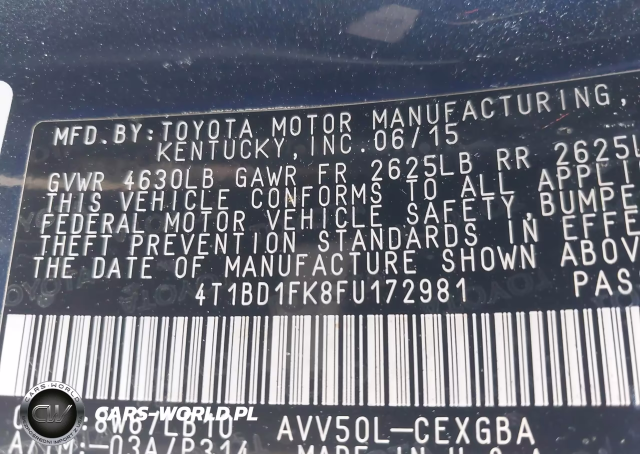 2015 Toyota Camry Hybrid Xle VIN:4T1BD1FK8FU172981 - 9
