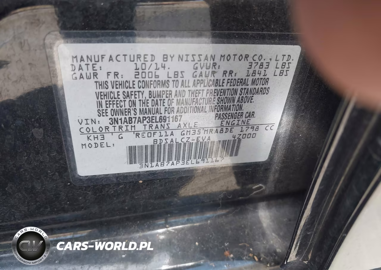 2014 Nissan Sentra S VIN:3N1AB7AP3EL691167 - 9