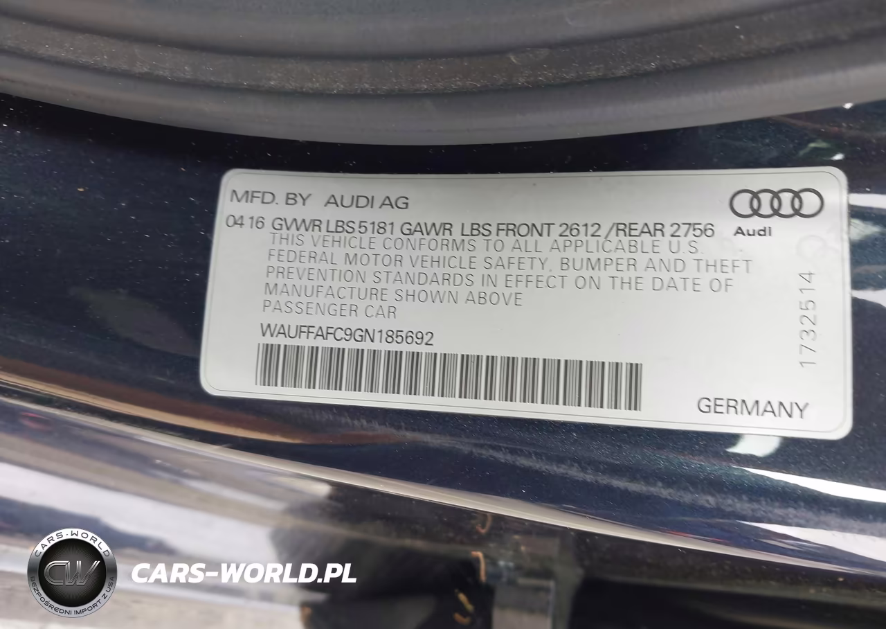 2016 Audi A6 2.0T Premium VIN:WAUFFAFC9GN185692 - 9