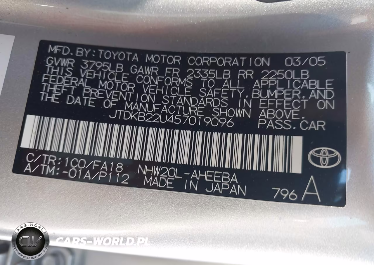2005 Toyota Prius VIN:JTDKB22U457019096 - 9