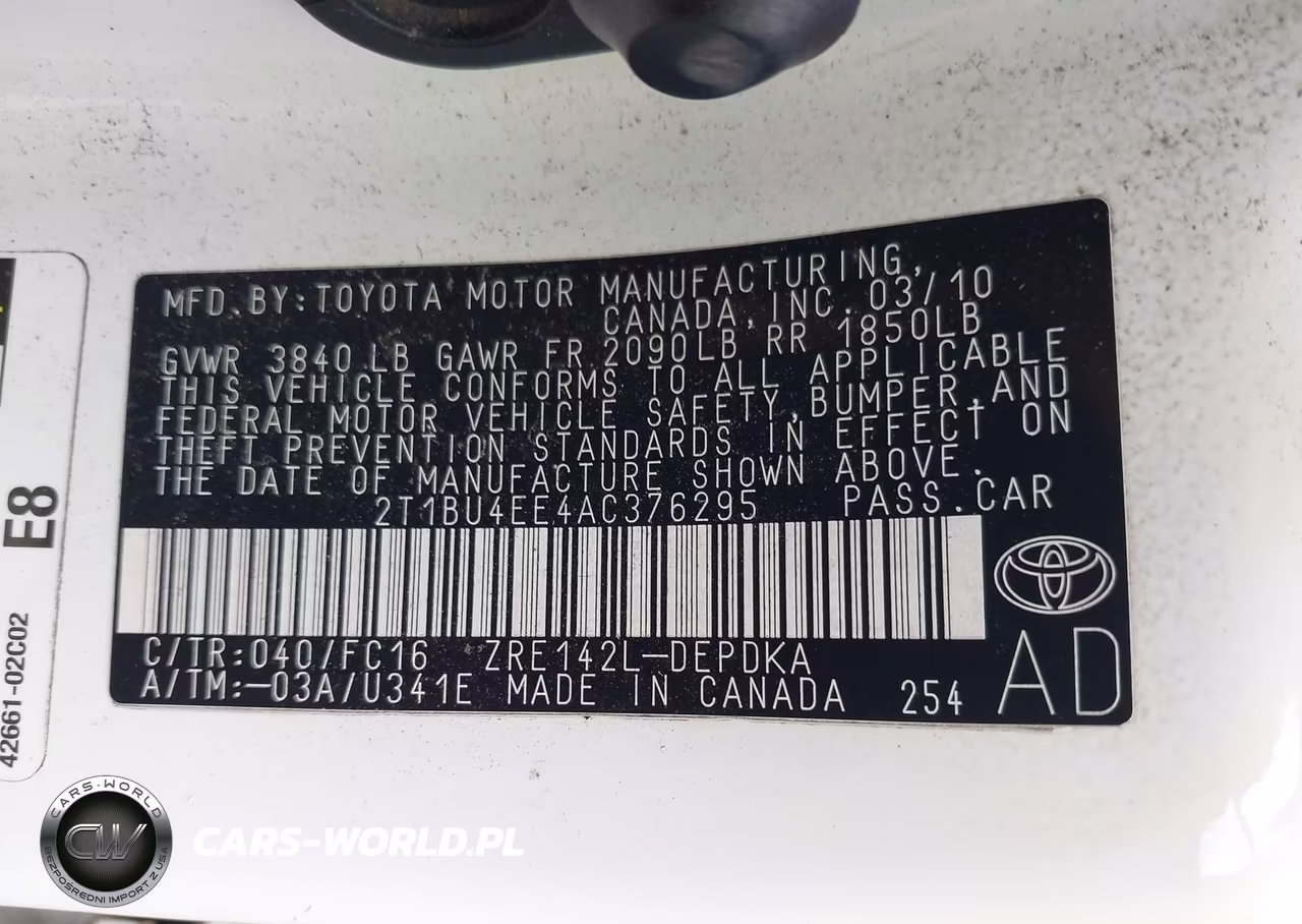 2010 Toyota Corolla Le VIN:2T1BU4EE4AC376295 - 9