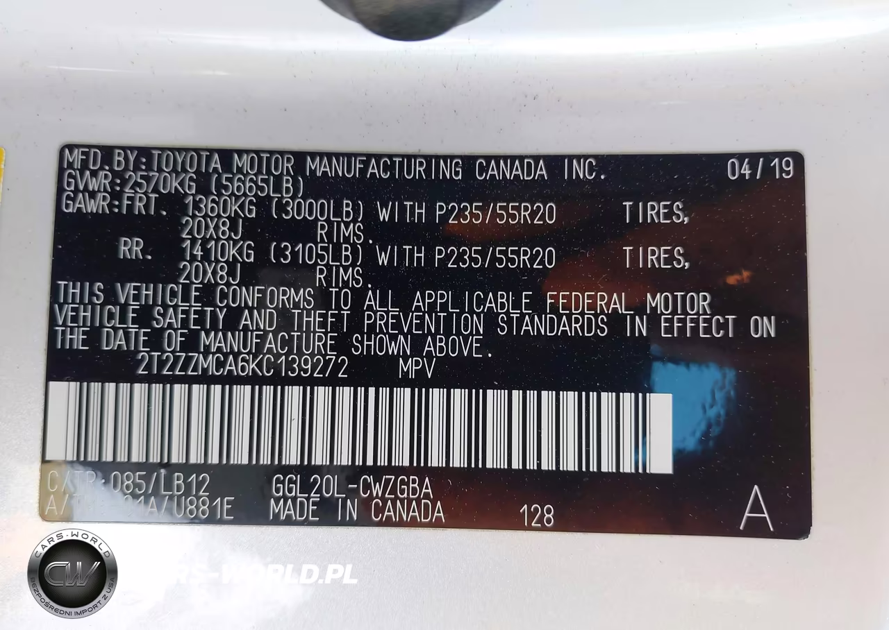 2019 Lexus Rx 350 VIN:2T2ZZMCA6KC139272 - 9