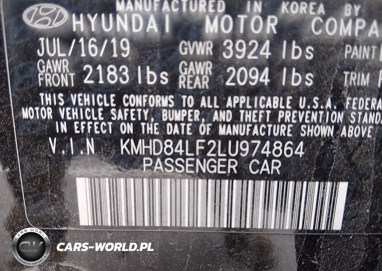2020 Hyundai Elantra Sel VIN:KMHD84LF2LU974864 - 9