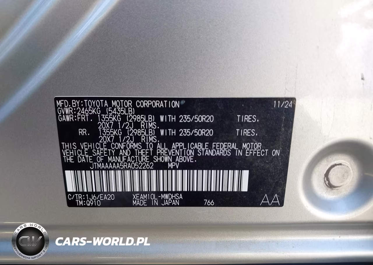 2024 Toyota Bz4X Limited VIN:JTMAAAAA5RA052262 - 9