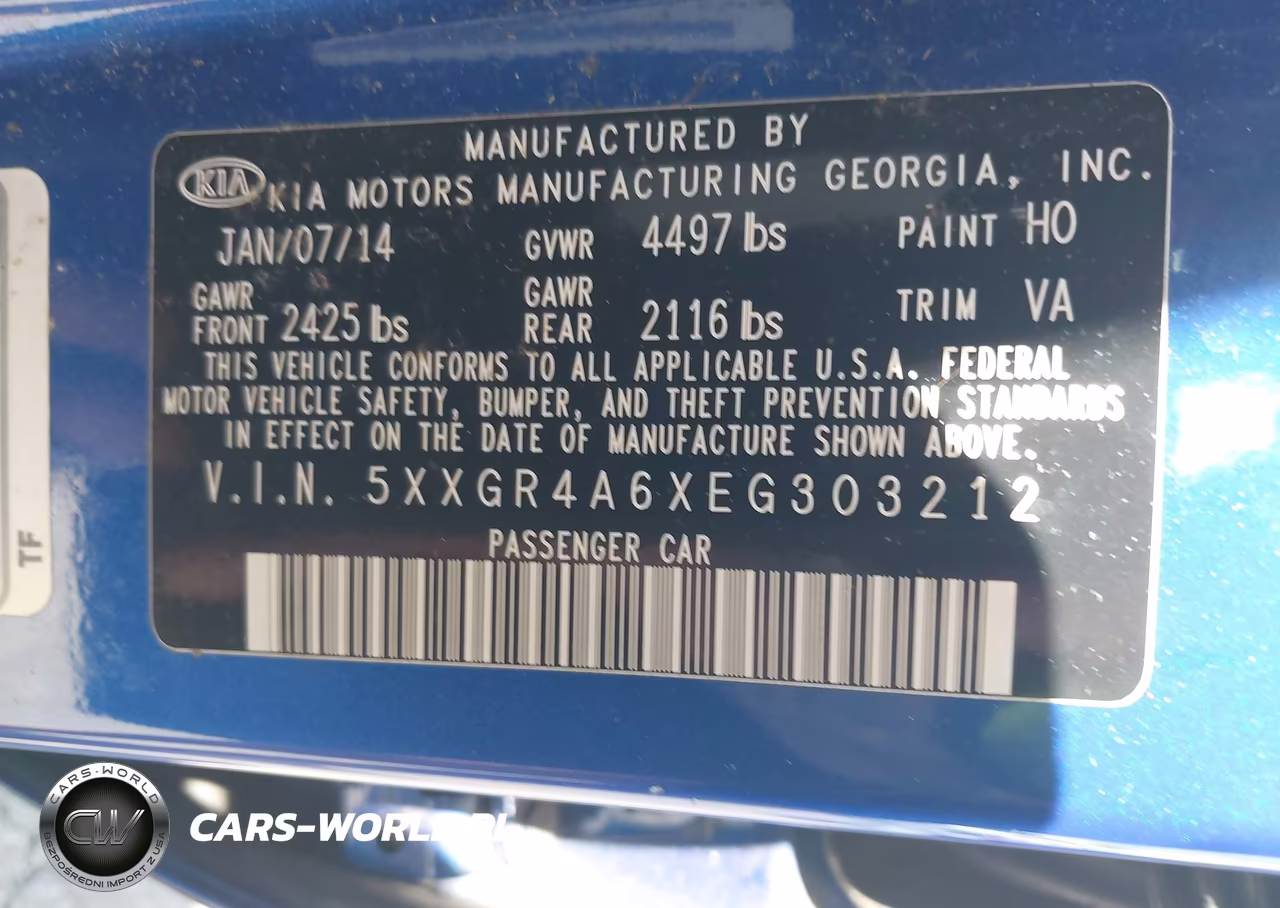 2014 Kia Optima Sx Turbo VIN:5XXGR4A6XEG303212 - 9