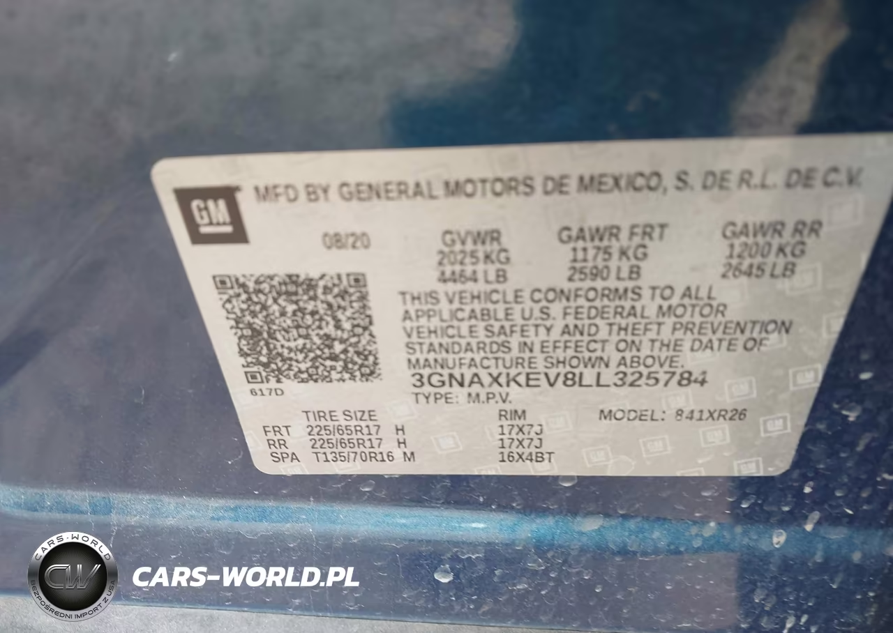 2020 Chevrolet Equinox Fwd Lt 1.5L Turbo VIN:3GNAXKEV8LL325784 - 9