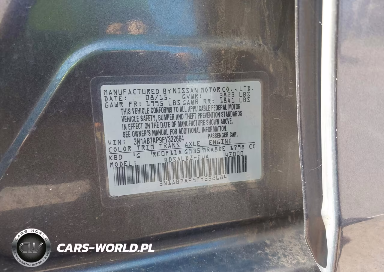 2015 Nissan Sentra Sv VIN:3N1AB7AP9FY332684 - 9