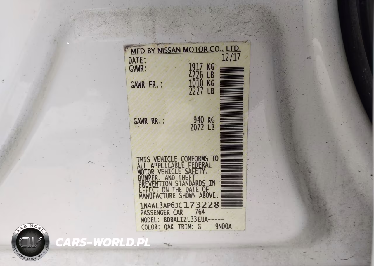 2018 Nissan Altima 2.5 Sv VIN:1N4AL3AP6JC173228 - 9