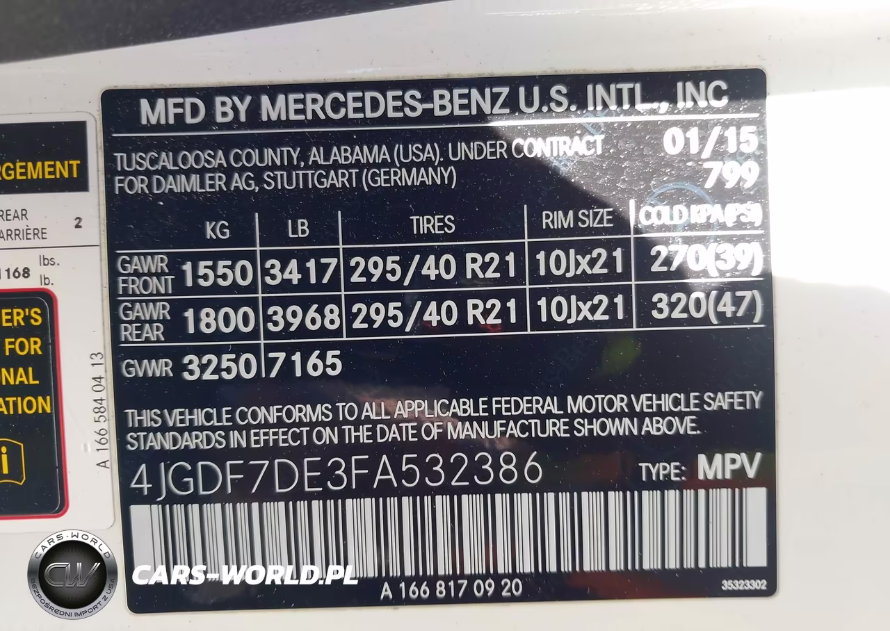2015 Mercedes-Benz Gl 550 4Matic VIN:4JGDF7DE3FA532386 - 9