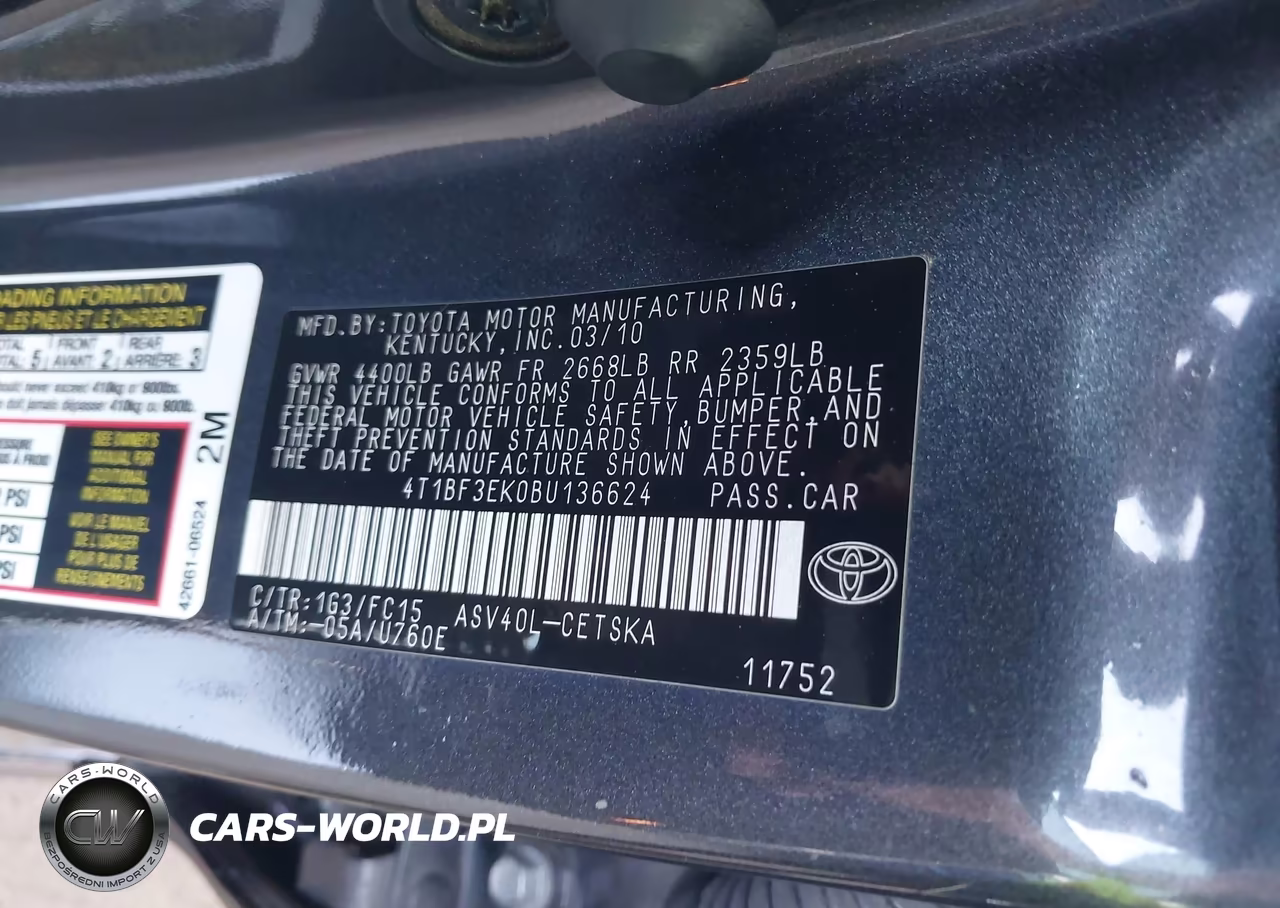 2011 Toyota Camry Se VIN:4T1BF3EK0BU136624 - 9