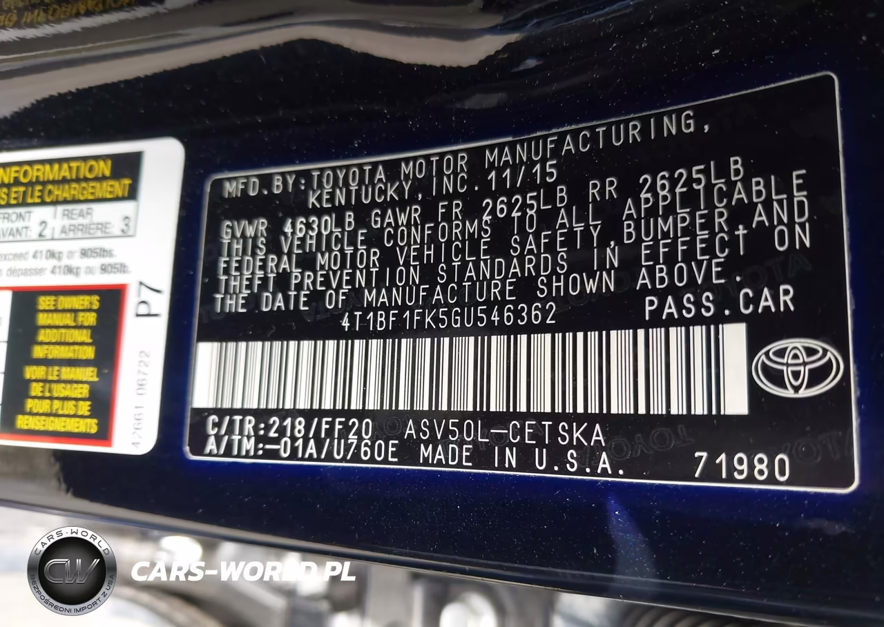 2016 Toyota Camry Se VIN:4T1BF1FK5GU546362 - 9
