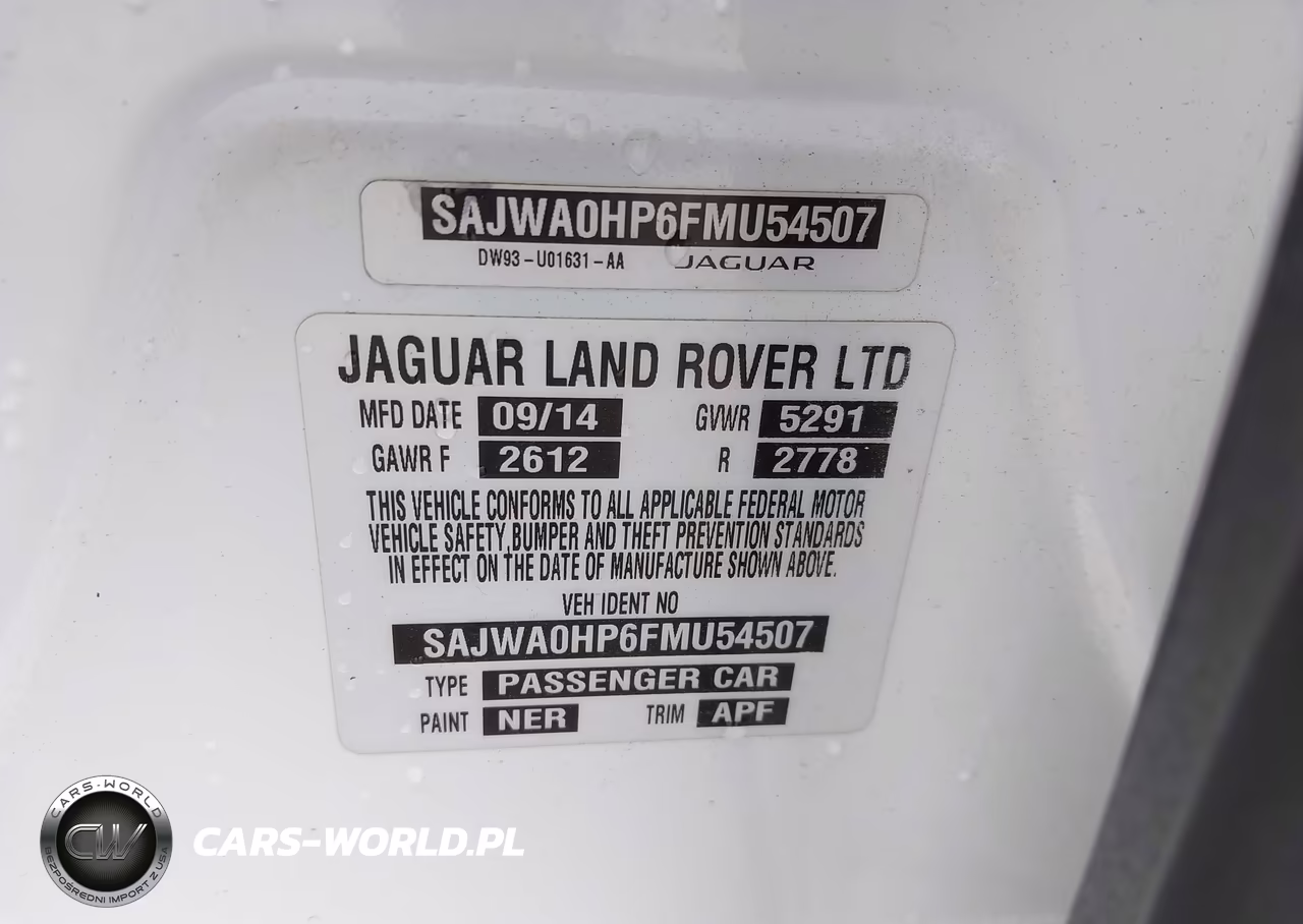 2015 Jaguar Xf 5.0L Supercharged VIN:SAJWA0HP6FMU54507 - 9