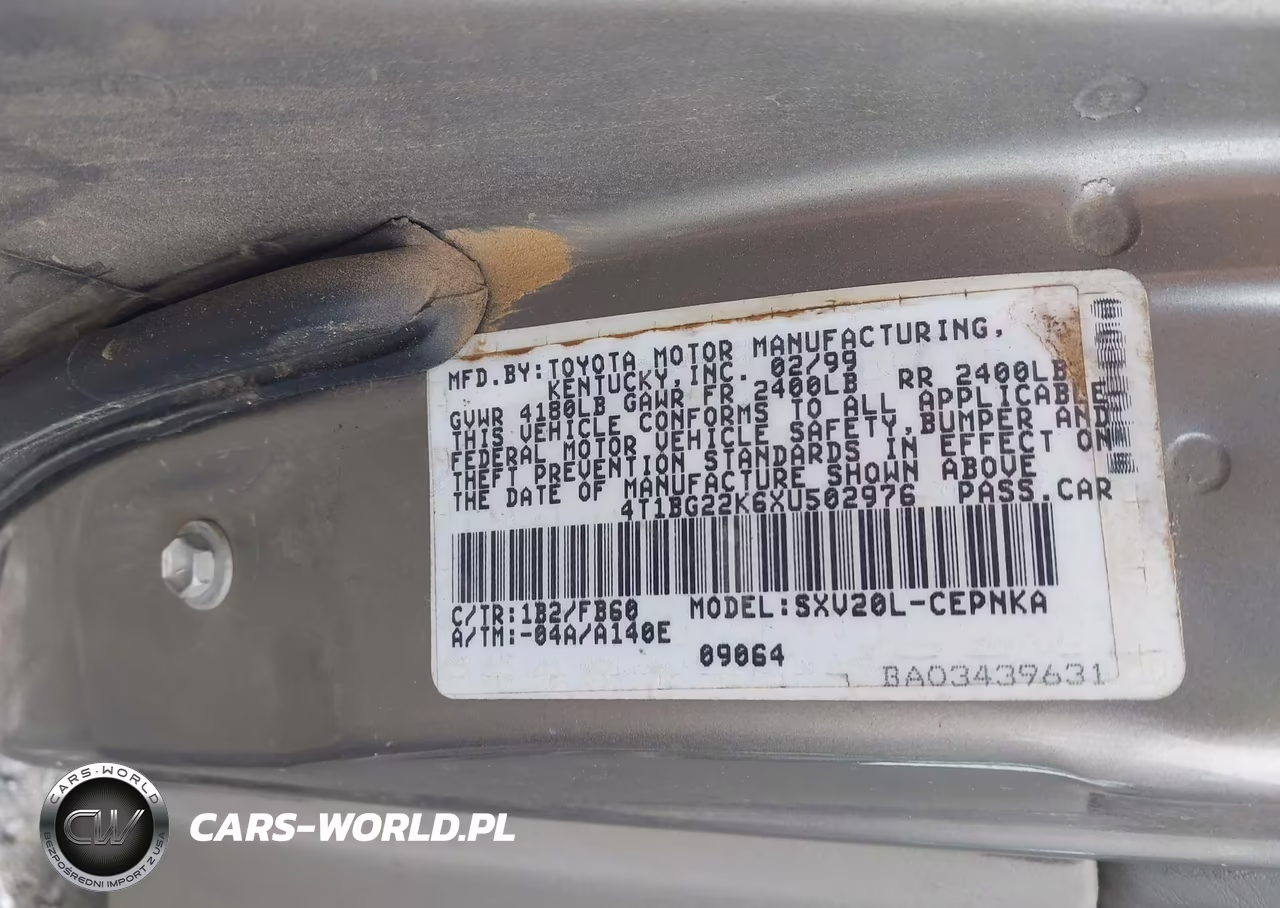 1999 Toyota Camry Le VIN:4T1BG22K6XU502976 - 9