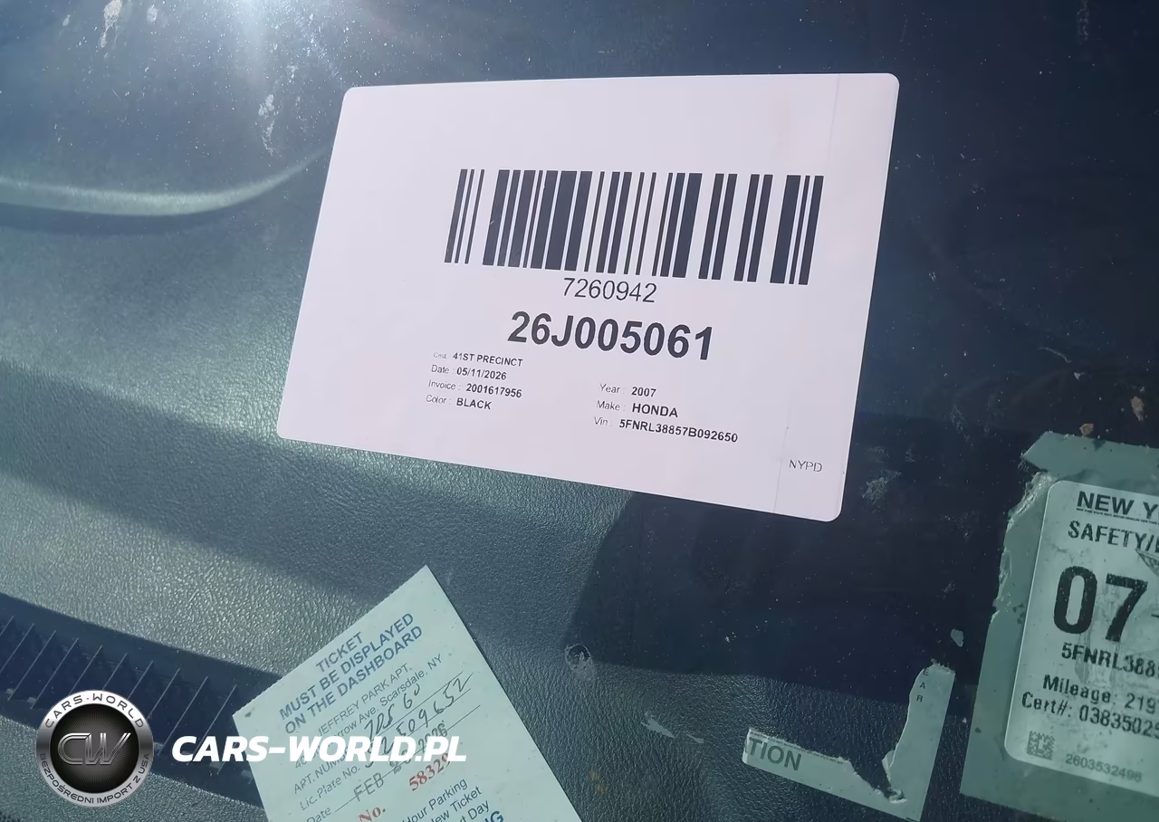 2007 Honda Odyssey Touring VIN:5FNRL38857B092650 - 12
