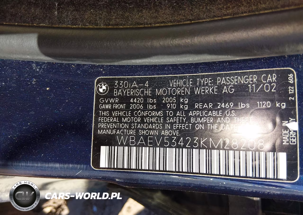 2003 BMW 330I VIN:WBAEV53423KM28208 - 9
