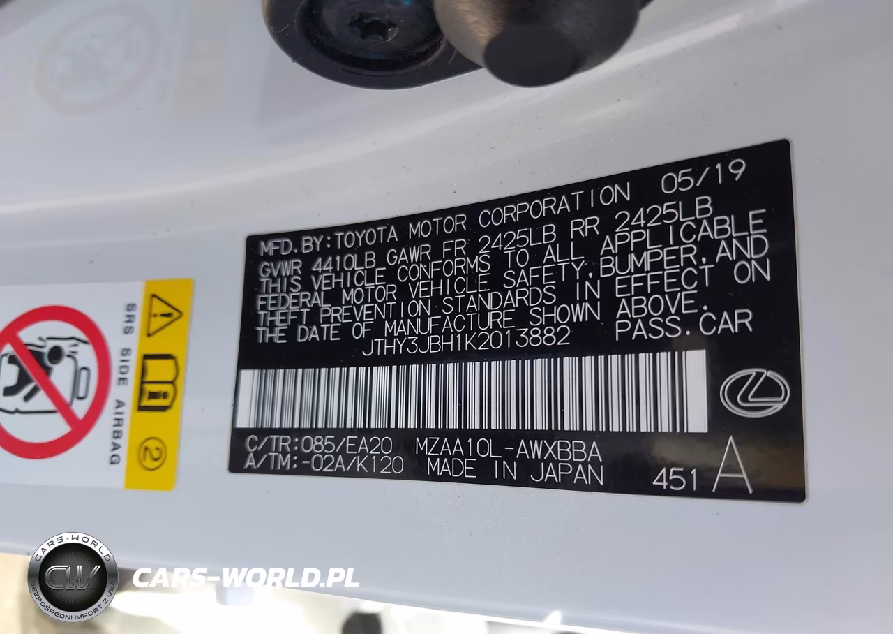 2019 Lexus Ux 200 VIN:JTHY3JBH1K2013882 - 9