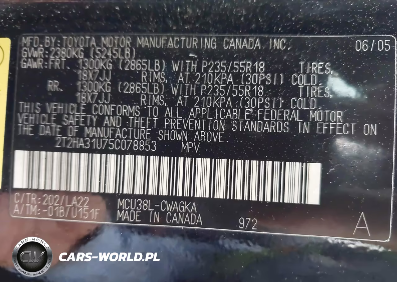 2005 Lexus Rx 330 VIN:2T2HA31U75C078853 - 9