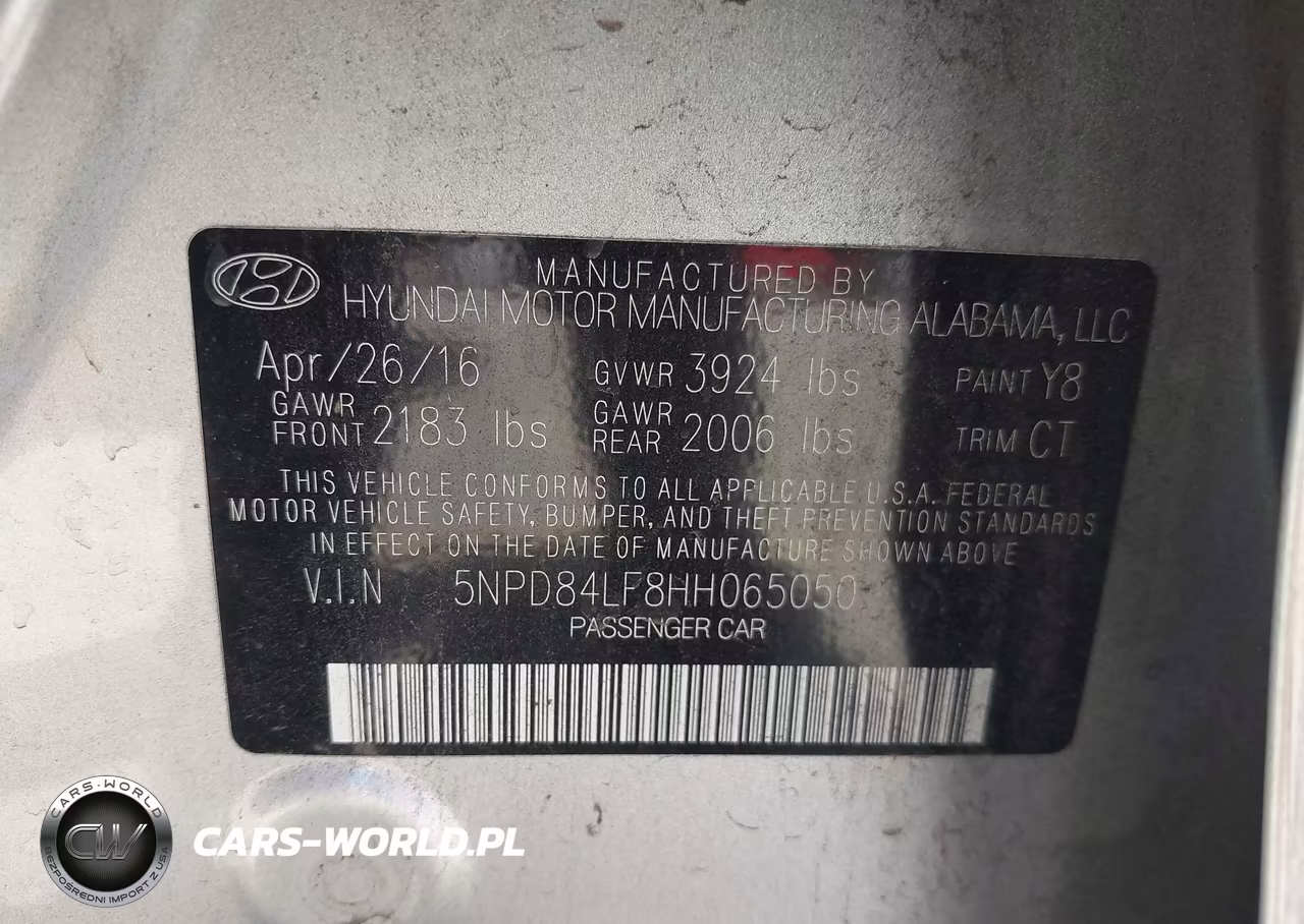 2017 Hyundai Elantra Limited VIN:5NPD84LF8HH065050 - 9