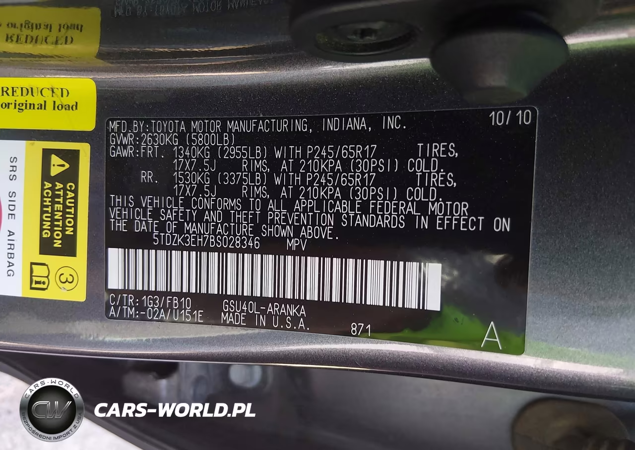 2011 Toyota Highlander Base V6 VIN:5TDZK3EH7BS028346 - 9
