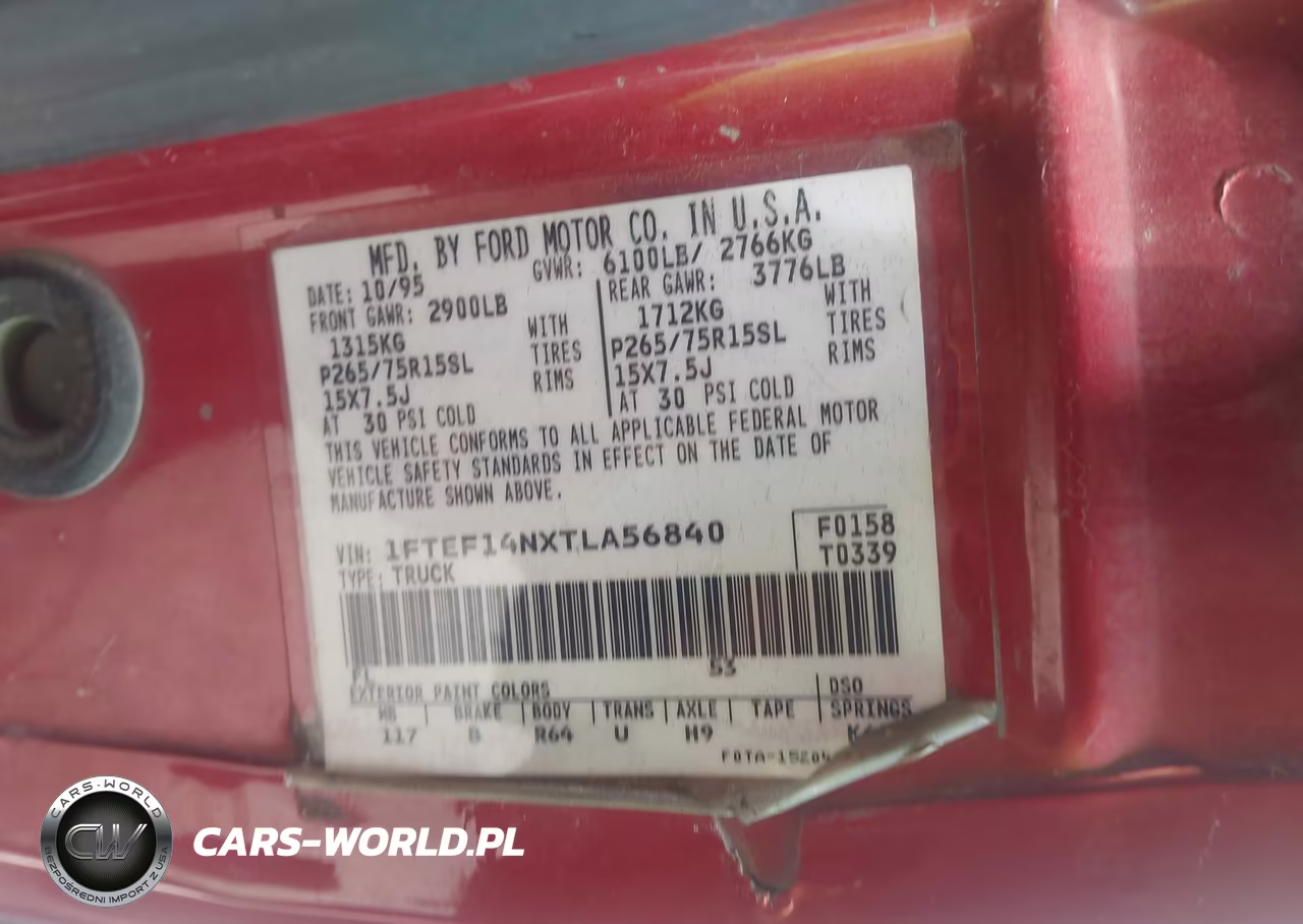 1996 Ford F150 VIN:1FTEF14NXTLA56840 - 9