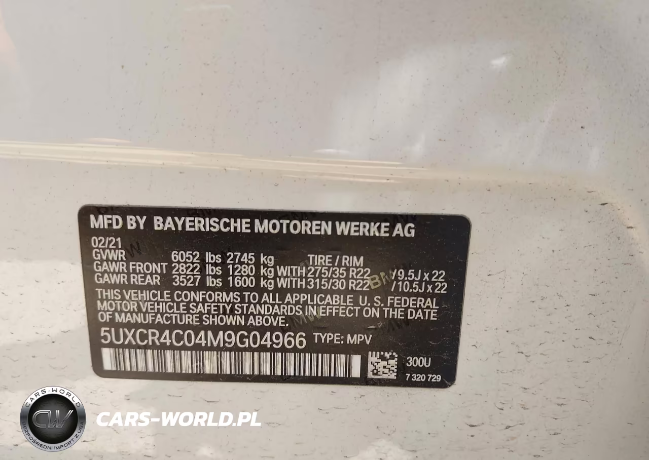 2021 BMW X5 Sdrive40I VIN:5UXCR4C04M9G04966 - 9