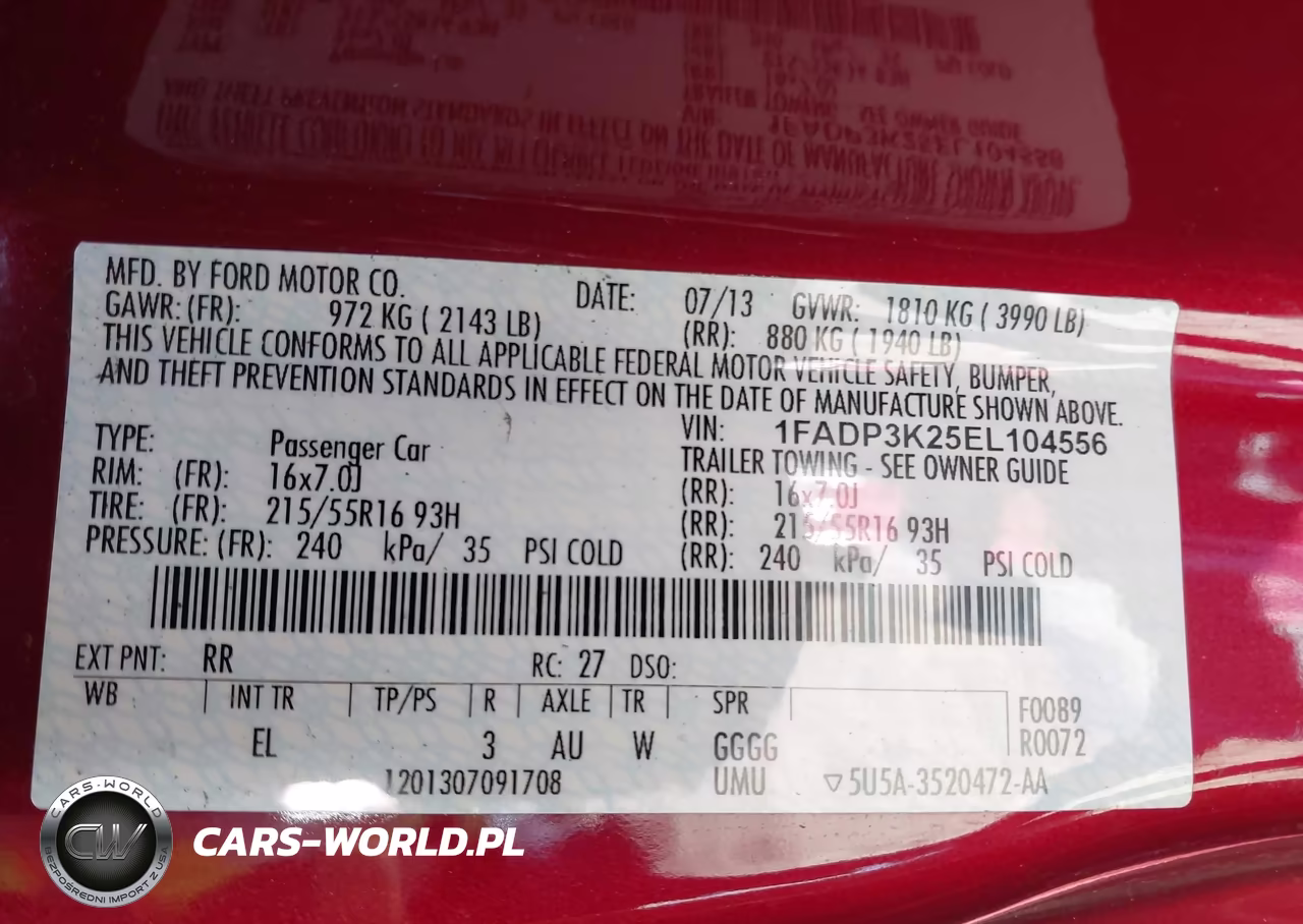 2014 Ford Focus Se VIN:1FADP3K25EL104556 - 9